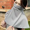 Máscara Facial Jacquard, Máscara de Proteção Solar para Mulheres, Proteção Solar para Cenas ao Ar Livre, Proteção para Pescoço e Ombros, Proteção UV, Respirável, Proteção Facial Completa