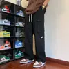 Pantalones de Trabajo Rectos para Hombre, Marca de Tendencia Primavera y Otoño, Pantalones Casuales Funcionales Sueltos, Pantalones Japoneses Retro de Talla Grande para Hombre, Pantalones Hip-Hop
