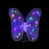 Asas de Borboleta conjunto de quatro peças fantasia de performance para menina adereços de performance asas de elfo anjo luminosas de camada dupla atacado