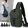 Bolso de Pecho para Hombre Nuevo Estilo Coreano Transfronterizo Bolso Cruzado Deportivo para Exteriores Bolso de Hombro Casual Portátil para Salir