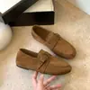 Novos Moccasins Confortáveis de Camurça Moda Coreana Casual com Decote Profundo para Mulheres Outono/Inverno 2026