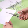 Tijeras pequeñas transparentes para el hogar arte acero inoxidable tijeras de oficina hechas a mano sastre estudiante papelería tijeras de cocina corte de papel