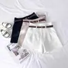 Moda de Verano 2026, Shorts Casuales de Traje de Línea A de Cintura Alta Color Albaricoque para Mujer, Estilo Coreano, Versátiles, de Pierna Ancha, Tendencia de Hot Pants