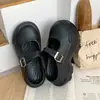 Nuevas Sandalias Mary Jane de Suela Gruesa para Aumentar la Altura para Uso en Exteriores, Antideslizantes, Resistentes al Olor, Color Sólido, Versátiles, Casuales, Sandalias de Playa de Punta Cerrada