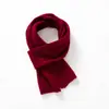 Cachecol Pequeno de Cashmere Estilo Torcido para Mulheres 2023 Novo Outono e Inverno Cor Sólida Estilo Coreano Tricô Espessado Cachecol Torcido