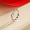 Anéis de Casal de Prata Pura 999 com Galhos Entrelaçados, Anel Espinhoso de Design de Nicho de Alta Qualidade, Anel Estilo Coreano Ins para Homens e Mulheres