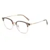 Populares Gafas Retro Color Verde Oliva Anti-Luz Azul para Miopía Se Pueden Combinar con Montura de Gafas de Media Montura Lisa con Ceja para Graduación