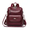 Mochila de Viaje de Cuero Suave, Mochila Sencilla Retro Antirrobo para Mujer, Bolso Cruzado Casual para Hombro, Bolso de Moda para Mujer