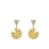 Elegantes pendientes coreanos de limón en plata 925, nuevos y populares en Internet, con diamantes de imitación de alta calidad y frutas frescas para mujer.