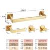 Set de Baño Transfronterizo Barra para Toallas de Acero Inoxidable Toallero Portarrollos de Papel Higiénico Gancho para Abrigos Aro para Toallas Colgante de Pared Portarrollos de Papel