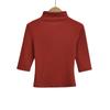 Camiseta de manga corta con cuello alto estilo Spice Girl europeo y americano para mujer, novedad de verano 2024, top ajustado sexy con cuello alto estilo europeo y americano.