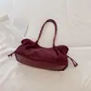 Bolsa Tote Melanoid para o Trabalho Feminina 2026 Nova Outono Retrô Camurça Pelúcia Bolsa de Ombro Único Grande Capacidade Bolsa de Axila