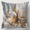 Suministro directo de fábrica funda de almohada con patrón navideño decoración navideña personalizada explosión transfronteriza cómoda transpirable almohada para sala de estar