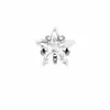 Pendiente de Acero de Titanio con Circonita de Estrella de Cinco Puntas, Cabeza de Repuesto para Piercing, Joyería para Piercing, Clavo para Hélice Auricular, Clavo para Labio, Soporte de Pendiente de Aleación de Titanio Estrella del Norte