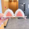 Horquilla de gato de peluche con orejas de gata, pequeño clip para tocado, linda horquilla peluda de celebridad de Internet para niños, clip superior, clip de pico de pato