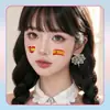 Pegatinas de Tatuaje de Bandera Española Maquillaje Colorido Pegatinas para la Cara Pintadas Impermeables No Tóxicas Duraderas Pegatinas para la Cara de Niños Seguras