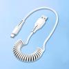 Cable de datos de resorte para Apple Huawei vivo Android Xiaomi OPP0 carga flash tipo C cable de carga rápida para automóvil