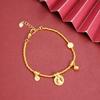 Nueva pulsera Shajin vietnamita de estilo chino con esmalte de marea nacional, gota de aceite de color, pulsera redonda de loto de marca, joyería de estilo cortesano con temperamento femenino