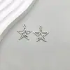 1 Novo Pingente de Estrela de Cinco Pontas Vazada Série Estrela Liga de Prata Antiga Pingente Acessórios para Joias DIY