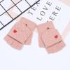 Guantes de mujer, guantes de medio dedo, guantes cálidos para exteriores de otoño e invierno, guantes de moda personalizados, fabricantes al por mayor