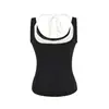 Camisola Estilo Deseo Puro Falsa de Dos Piezas con Cuello Halter para Mujer, Nuevo Top Corto sin Mangas Estilo Americano Verano 2026