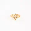 Anillo Estilo Coreano 2026 Moda para Mujer Triángulo Incrustado con Pedrería Anillo de Oro Rosa Doble Capa Creativo Anillo para Dedo Día de San Valentín Venta al por Mayor