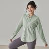 Plus Size Roupas de Yoga Soltas Com Capuz Jaqueta Esportiva de Secagem Rápida Blusa Feminina Fitness Corrida Menina Gordinha Top de Manga Comprida