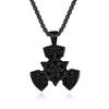 Collar de acero de titanio con nudo celta estilo nórdico retro de Amazon, colgante de personalidad nicho para hombre al por mayor