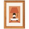Marco de fotos retro americano pared color grano de madera marco de fotos montado 16 pulgadas 18 20 24 marco para óleo tamaño grande borde