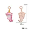 Serie de San Valentín Goteo de Aceite Corazón Rojo y Rosa Accesorios para Joyería DIY Pendientes Pulseras Colgantes Aleación Materiales Decorativos