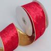 Cinto de Veludo Fio de Batida Fita de Phnom Penh Árvore de Natal Laço Decorativo para Vestuário Material Fundo Dourado Fita Dupla Face