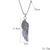 Europeu e Americano Ins Retro Feather Asas Colar Masculino Hip-Hop Personalidade Simples Long Pendant All-Match Long Woolen Chain