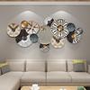 Colgante decorativo de nuevo estilo chino para sala de estar, pared de fondo de sofá, hierro para colgar en la pared, colgante de metal tridimensional creativo