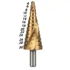 Broca Escalonada Titanio Hexagonal Recta 3-12/4-12/4-20/4-32mm Broca Pagoda Juego de Accesorios para Herramienta de Taladro