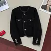 Chaqueta corta estilo retro burdeos tipo Chanel para mujer 2026 nuevo estilo popular muy bonita para otoño e invierno