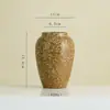 Vaso de Cerâmica Retrô Shumen Vaso de Cerâmica Arranjos de Flores para Sala de Estar Enfeites Pacote de Flores Artificiais Luxo Acessível Utensílios Hidropônicos de Ponta