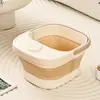 Bacia para Banho de Pés, Bacia Doméstica para Banho de Pés com Massagem e Tampa, Balde Isolado para Banho de Pés até a Panturrilha, Balde Portátil Dobrável para Banho de Pés com Alça