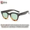 Gafas de Sol Nicho Estilo Coreano Estilo Ins con Montura Gruesa, Versátiles para Salir, Gafas Redondas Anti Luz Azul Sin Graduación Wm2601