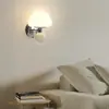 Lámpara de pared con interruptor de cordón estilo crema de champiñones, modelo nuevo 2025 para habitación infantil, lámpara de mesita de noche, lámpara de pared de fondo para sala de estar