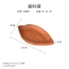 Platitos pequeños para salsas de madera maciza con forma irregular, varios diseños, platitos de ébano para salsas, platitos de vinagre para uso doméstico y de restaurante, platitos para mojar, platos para snacks y guarniciones