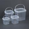 Venta al por mayor del fabricante Cubo Cuadrado Pequeño Sellado Transparente de PP 0.3L0.5L1L para Alimentos, Té de Leche, Snacks, Cubo de Almacenamiento de Juguetes