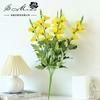 Bonsái Yanlan de cinco tenedores con flores artificiales, adornos creativos, suministro directo de fábrica, plantas artificiales, decoración de interiores, orquídeas de imitación, plantas en maceta.