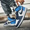 Venta Directa de Fábrica Putian Zapatos Deportivos de Caña Alta para Hombre Aj Guo Ailun Air Force One Aj1 Zapatos para Mujer Blanco y Negro Panda