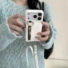 Cartera tipo bandolera con cremallera para iPhone 17/15 Pro Max, funda para teléfono móvil, soporte con anillo para tarjetas Apple 14/13/12