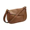Bolsa de Hombro Cruzada de Cuero de Vaca TOGO de Capa Superior con Diseño de Costura de Moda para Mujer, Versátil, Gran Capacidad, para Debajo del Brazo
