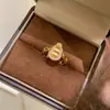 Novo Anel de Abóbora em Fio de Ouro com Zircônia Estilo Chinês Anel Feminino com Diamante Sentido de Alto Padrão Livro de Chapeuzinho Vermelho Anel Aberto Vivo