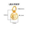 Prata Esterlina S925 Banhada a Ouro Caractere Antigo de Bênção Dourada Cabaceira de Sorte e Paz Pingente Carrinho Pequeno Pulseira DIY