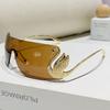 Gafas de Sol de Una Pieza Sin Marco Cortadas al Borde Nueva Tendencia de Moda Transfronteriza Estilo Callejero Y2K Gafas de Sol Adelgazantes con Protección UV