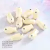 Pulsera Linda de Cuentas de Cerámica Galvanizada con Forma de Pez Agujero Recto Doble Cara Material para Manualidades Cuentas Sueltas de Pez Pequeño Accesorios para Cadena de Teléfono Móvil Cuentas de Porcelana