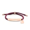Pulsera Personalizada con Logo de Publicidad Transfronteriza, Pulsera Trenzada de Acero de Titanio Grabado con Corazón Diagonal Multicolor para Regalo Navideño